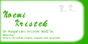 noemi kristek business card